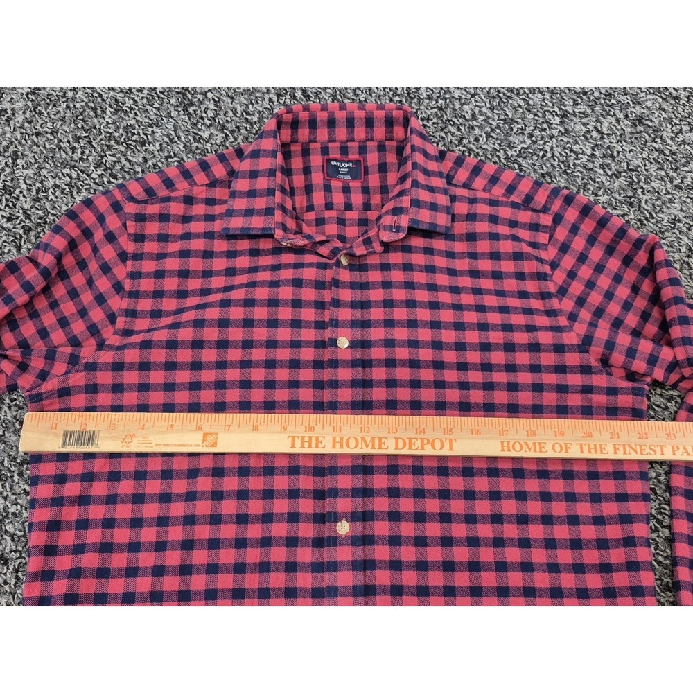 UNTUCKit Shirt Mens Large Slim Long Sleeve Flannel Checkered Plaid Button Down - Picture 4 of 7